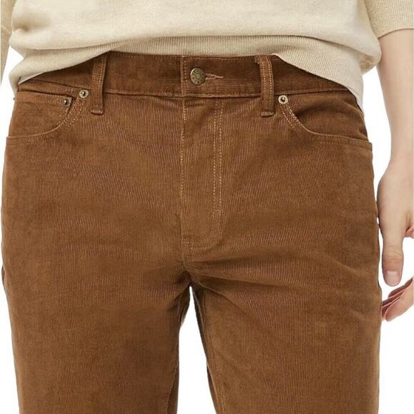 J Crew Flex Slim Fit Straight Leg Corduroy Pants Mens Size 34x30 Brown NWT $98 - Picture 2 of 14